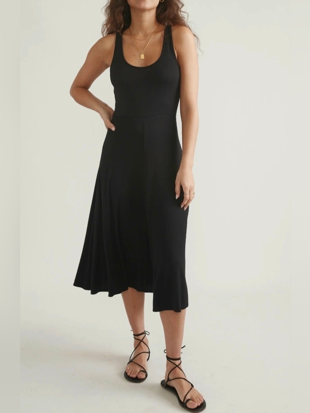 Marine Layer Lexi Rib Fit and Flare Midi Dress - Extra Small (XS)